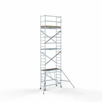 Pojazdné hliníkové lešenie vysoké Combi - 75 cm x 190 cm x 7,5 m - Euroscaffold