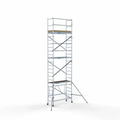 Hliníkové pojízdné lešení vysoké Combi - 75 cm x 190 cm x 7,5 m - Euroscaffold