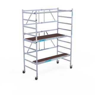 Mobile aluminum scaffold CT26 - 90 cm x 190 cm x 4 m + 30 cm platform