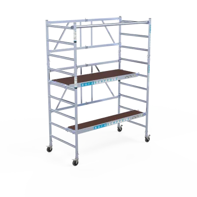 Mobile aluminum scaffold CT26 - 90 cm x 190 cm x 4 m + 30 cm platform