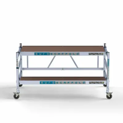 Pojízdné hliníkové lešení Ready - 90 cm x 190 cm x 3 m + plošina 30 cm