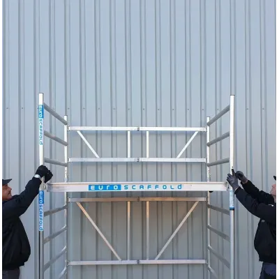 Rusztowanie aluminiowe jezdne Combi - 135 cm x 190 cm x 400 cm - 4 m