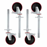 Universal Adjustable 50 mm Caster Set - Aluminum Scaffold