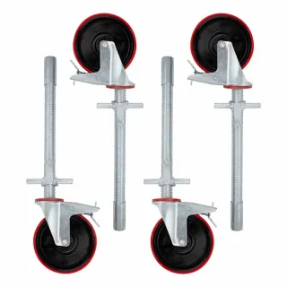 Universal Adjustable 50 mm Caster Set - Aluminum Scaffold