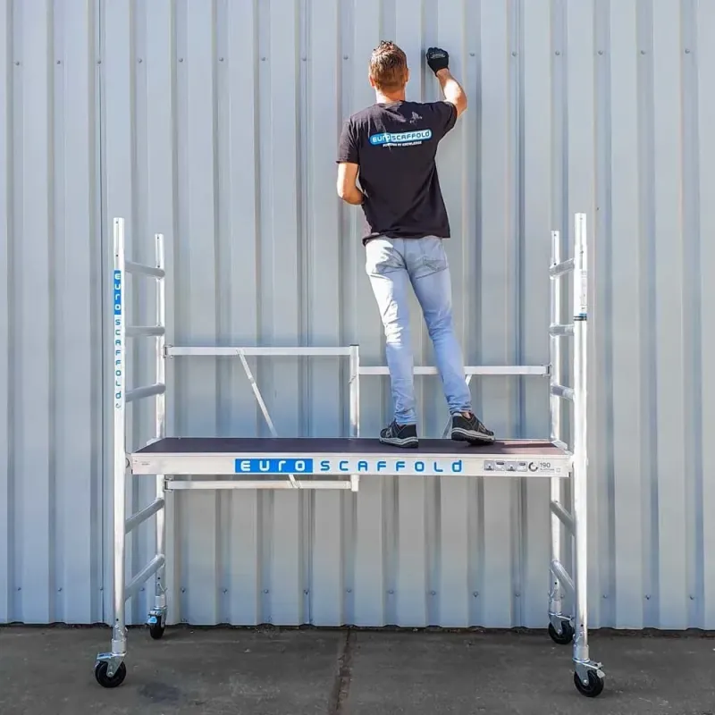 Mobile aluminum scaffolding Euroscaffold CT26 - 75 cm x 190 cm x 300 cm