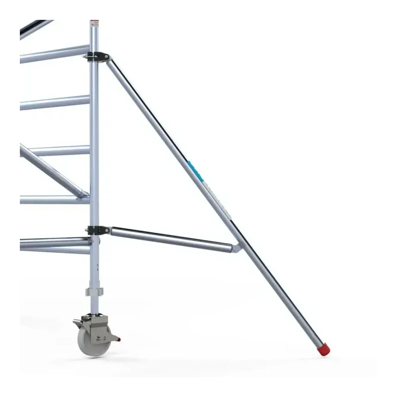 Rusztowanie alu jezdne 90 cm x 190 cm x 5,8 m + dodatkowe stabilizatory