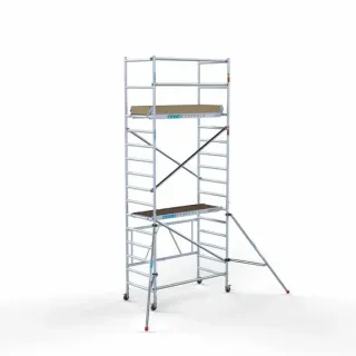 Rusztowanie alu jezdne 90 cm x 190 cm x 5,8 m + dodatkowe stabilizatory
