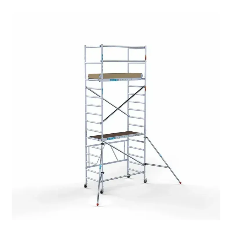 Rusztowanie alu jezdne 90 cm x 190 cm x 5,8 m + dodatkowe stabilizatory