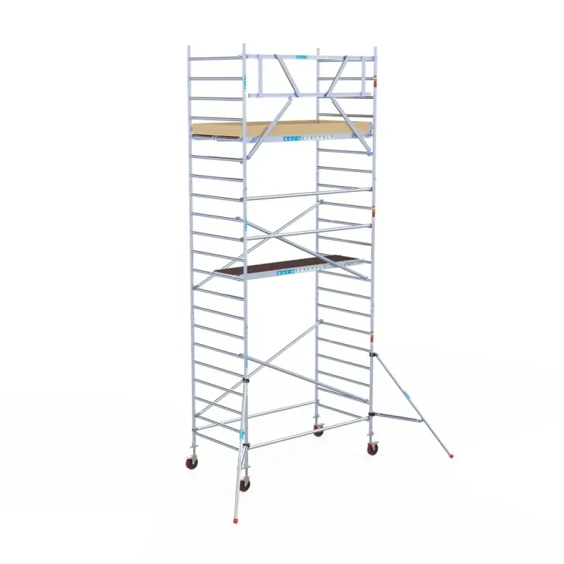 Mobile facade scaffold - 135 cm x 250 cm x 7.2 m - Euroscaffold