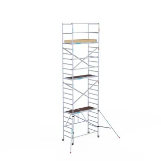 Rusztowanie aluminiowe jezdne Combi - 90 cm x 190 cm x 7,5 m - wysokie