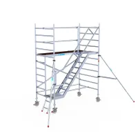 Rusztowanie aluminiowe - wieża schodowa - 135 cm x 250 cm x 4,2 m