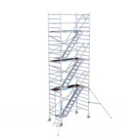 Rusztowanie aluminiowe - wieża schodowa - 135 cm x 250 cm x 8,2 m