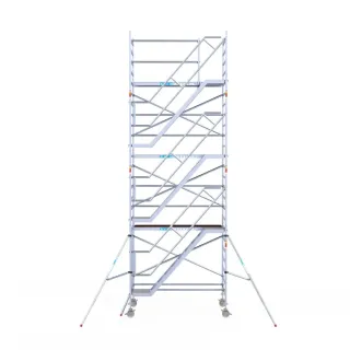 Rusztowanie aluminiowe - wieża schodowa - 135 cm x 250 cm x 8,2 m