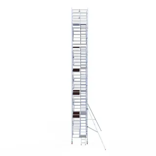 Rusztowanie aluminiowe - wieża schodowa - 135 cm x 250 cm x 12,2 m