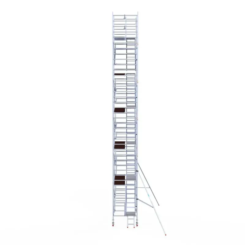 Rusztowanie aluminiowe - wieża schodowa - 135 cm x 250 cm x 12,2 m