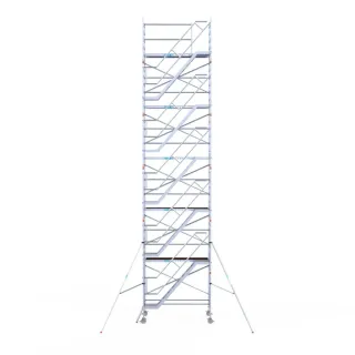 Rusztowanie aluminiowe - wieża schodowa - 135 cm x 250 cm x 12,2 m
