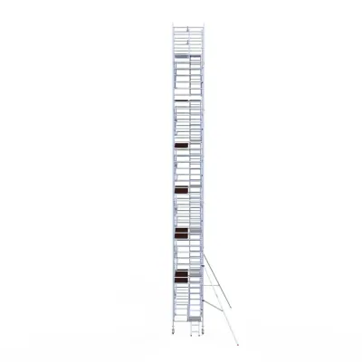 Rusztowanie aluminiowe - wieża schodowa - 135 cm x 250 cm x 14,2 m
