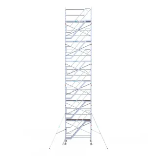 Rusztowanie aluminiowe - wieża schodowa - 135 cm x 250 cm x 14,2 m