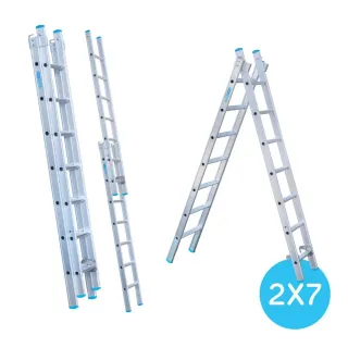 Drabina Eurostairs (Euroscaffold) 2 x 7 - wysokość robocza do 4,25 m
