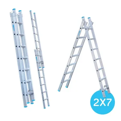 Drabina Eurostairs (Euroscaffold) 2 x 7 - wysokość robocza do 4,25 m