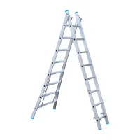Drabina wygięta dwuelementowa Eurostairs (Euroscaffold) 2 x 8 - wysokość robocza do 4,50 m