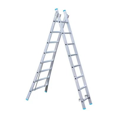 Drabina wygięta dwuelementowa Eurostairs (Euroscaffold) 2 x 8 - wysokość robocza do 4,50 m