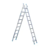 Eurostairs (Euroscaffold) two-component ladder 2 x 9 - working height up to 5 meters