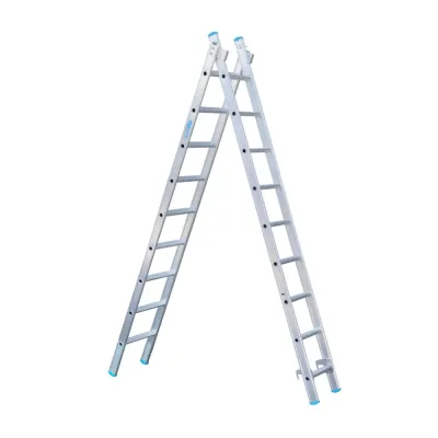 Drabina dwuelementowa Eurostairs (Euroscaffold) 2 x 9 - wysokość robocza do 5 m