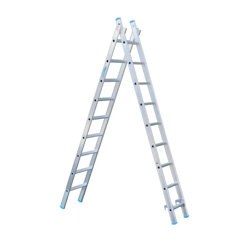Drabina dwuelementowa Eurostairs (Euroscaffold) 2 x 9 - wysokość robocza do 5 m