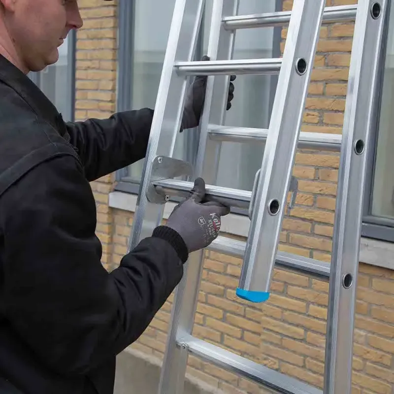Drabina wygięta dwuelementowa Eurostairs (Euroscaffold) 2 x 9 - wysokość robocza do 5 m