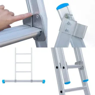 Drabina dwuelementowa Eurostairs (Euroscaffold) 2 x 10 - wysokość robocza do 5,5 m