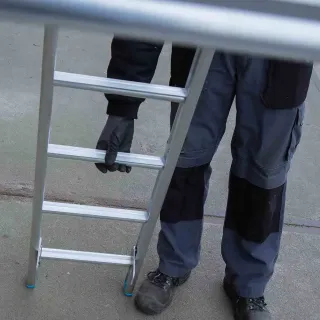 Drabina wygięta dwuelementowa Eurostairs (Euroscaffold) 2 x 10 - wysokość robocza do 5,5 m