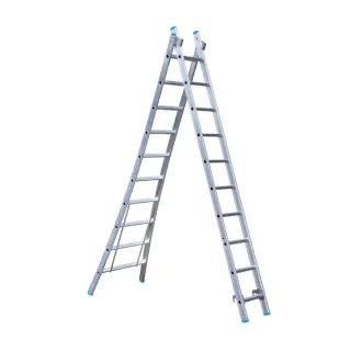 Drabina wygięta dwuelementowa Eurostairs (Euroscaffold) 2 x 10 - wysokość robocza do 5,5 m