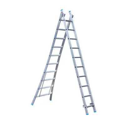 Drabina wygięta dwuelementowa Eurostairs (Euroscaffold) 2 x 10 - wysokość robocza do 5,5 m