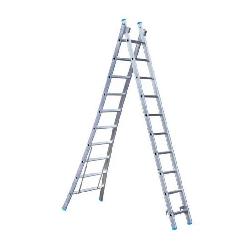 Drabina wygięta dwuelementowa Eurostairs (Euroscaffold) 2 x 10 - wysokość robocza do 5,5 m