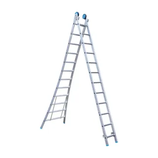 Drabina wygięta dwuelementowa Eurostairs (Euroscaffold) 2 x 12 - wysokość robocza do 6,5 m