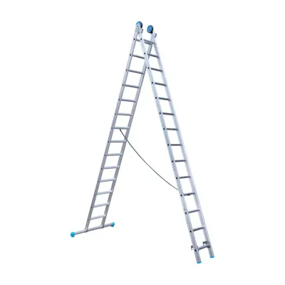 Drabina dwuelementowa Eurostairs (Euroscaffold) 2 x 14 - wysokość robocza do 7,5 m