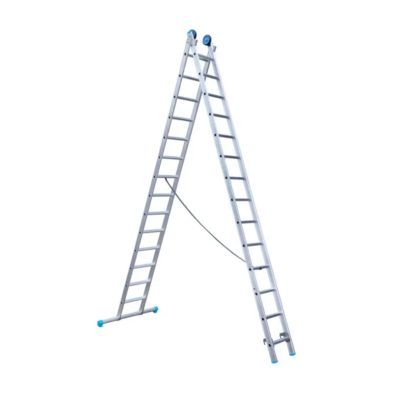 Drabina dwuelementowa Eurostairs (Euroscaffold) 2 x 14 - wysokość robocza do 7,5 m