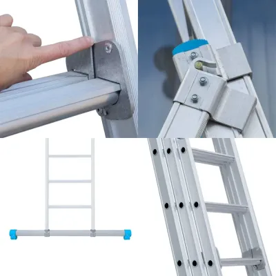 Drabina trzyelementowa Eurostairs 3 x 7 - wysokość robocza do 5,5 m