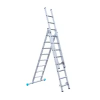 Stabilna drabina trzyelementowa Eurostairs (Euroscaffold) 3 x 8 - wysokość robocza do 5,75 m