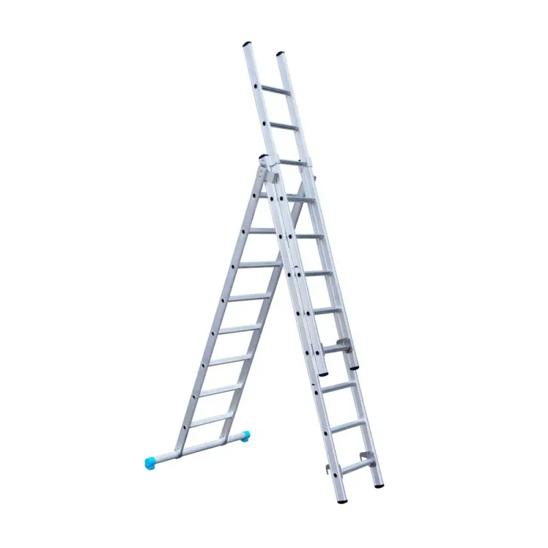 Stabilna drabina trzyelementowa Eurostairs (Euroscaffold) 3 x 8 - wysokość robocza do 5,75 m