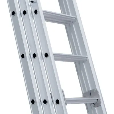 Stabilna drabina trzyelementowa Eurostairs (Euroscaffold) 3 x 8 - wysokość robocza do 5,75 m