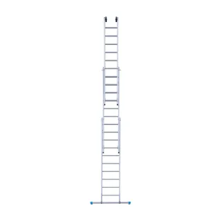 Stabilna drabina trzyelementowa Eurostairs (Euroscaffold) 3 x 8 - wysokość robocza do 5,75 m