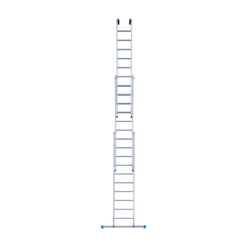 Stabilna drabina trzyelementowa Eurostairs (Euroscaffold) 3 x 8 - wysokość robocza do 5,75 m