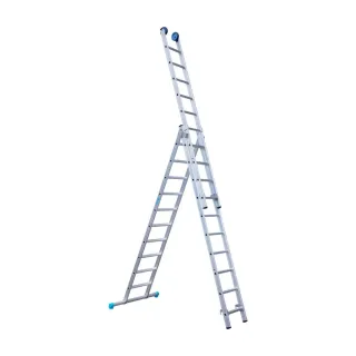 Stabilna drabina trzyelementowa Eurostairs (Euroscaffold) 3 x 10 - wysokość robocza do 7,25 m