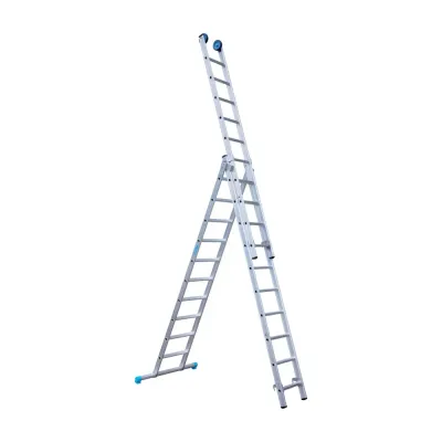 Stabilna drabina trzyelementowa Eurostairs (Euroscaffold) 3 x 10 - wysokość robocza do 7,25 m