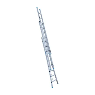 Drabina wygięta trzyelementowa Eurostairs (Euroscaffold) 3 x 9 - wysokość robocza do 6,5 m