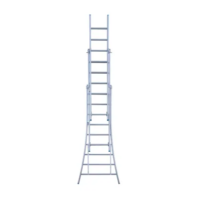 Drabina wygięta trzyelementowa Eurostairs (Euroscaffold) 3 x 9 - wysokość robocza do 6,5 m