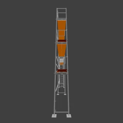 Rusztowanie elewacyjne Plettac PD70 - pole 3 m - 9 m x 8 m - 72 m2 roboczo
