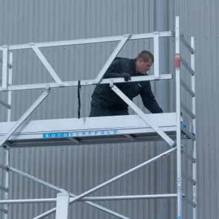 Mobile scaffold Basic - 75 cm x 190 cm x 4.2 m - Euroscaffold
